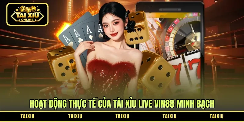 Hoạt động thực tế của tài xỉu live Vin88 minh bạch